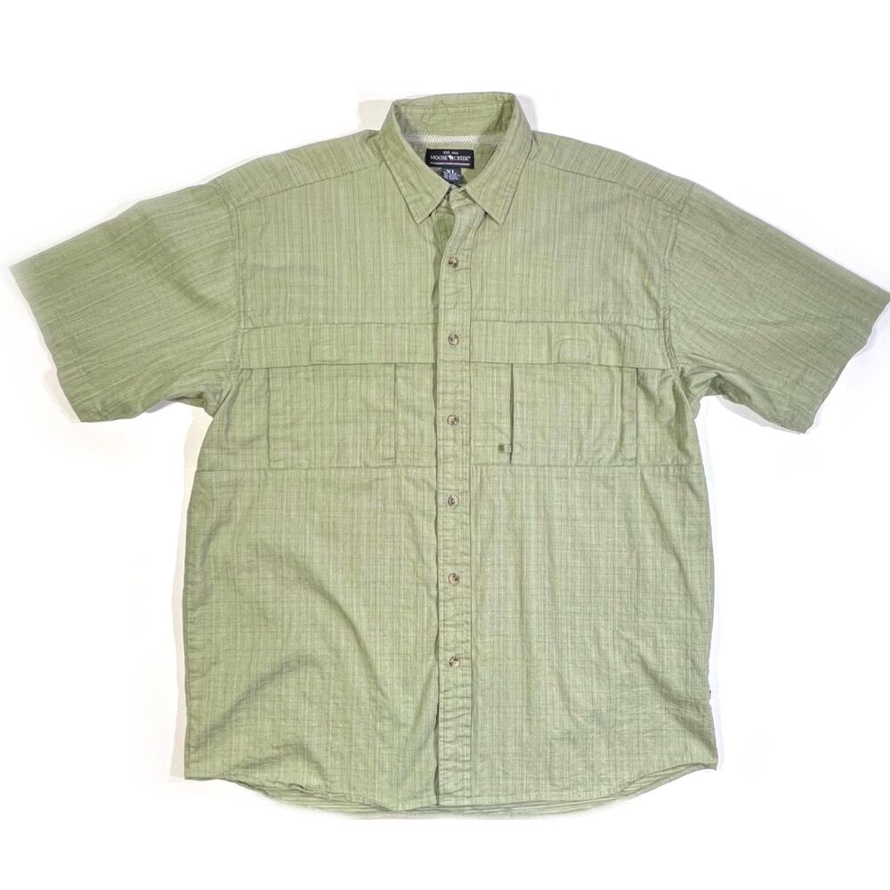 Moose Creek XL Green Vented Button-Up Shirt
